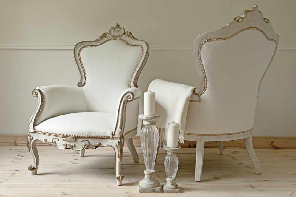 One of a kind French Style Louis XV Armchairs