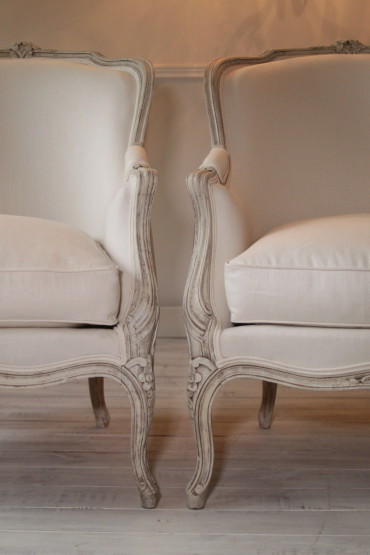 Pair of French Louis XV Bergeres Chairs - This item is sold