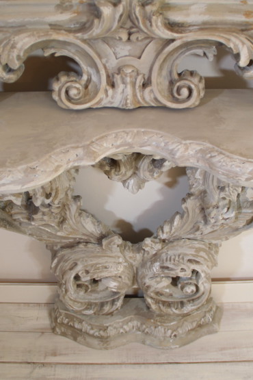 Italian Vintage and very unique Mirror with console, from early XX century