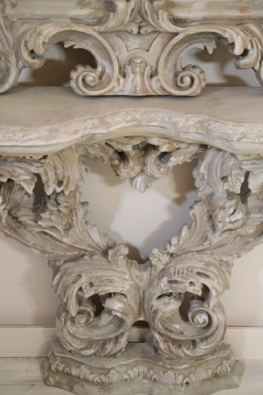 Italian Vintage and very unique Mirror with console, from early XX century