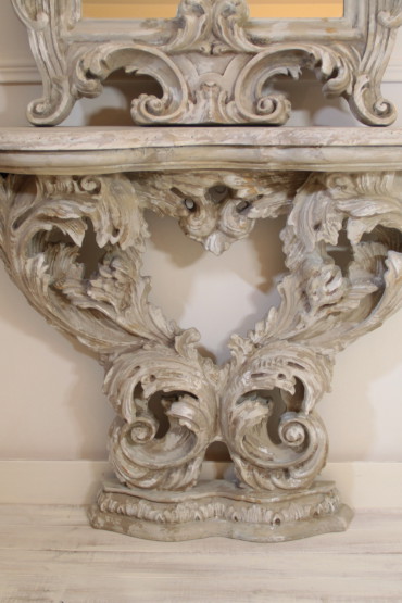 Italian Vintage and very unique Mirror with console, from early XX century