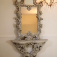 Italian Vintage and very unique Mirror with console, from early XX century