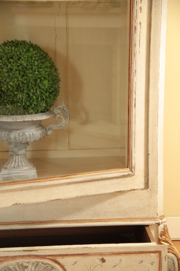 French Louis XV Walnut Display Armoire