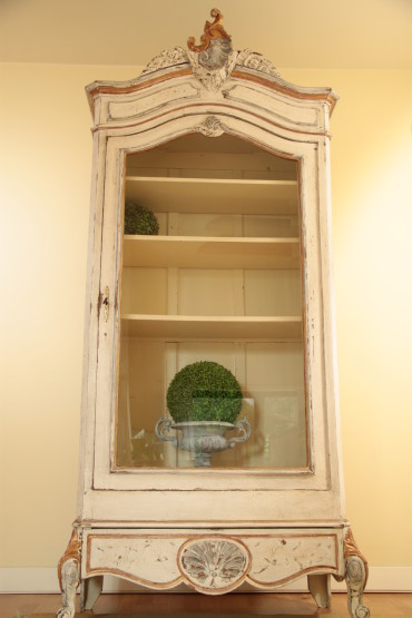 French Louis XV Walnut Display Armoire