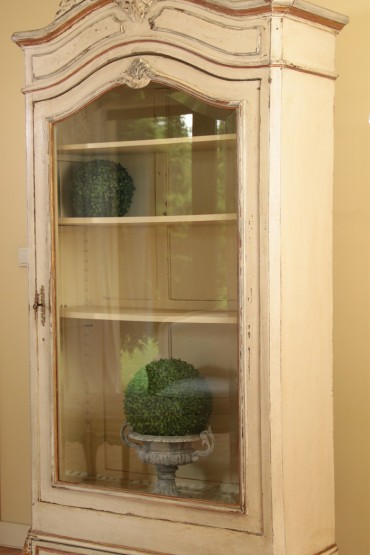 French Louis XV Walnut Display Armoire