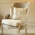 Vintage French Louis XV Style Armchair with cane back and sides