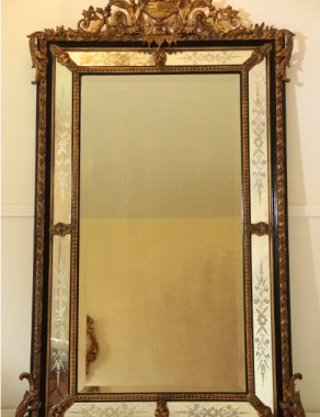 Large French Antique Mirror