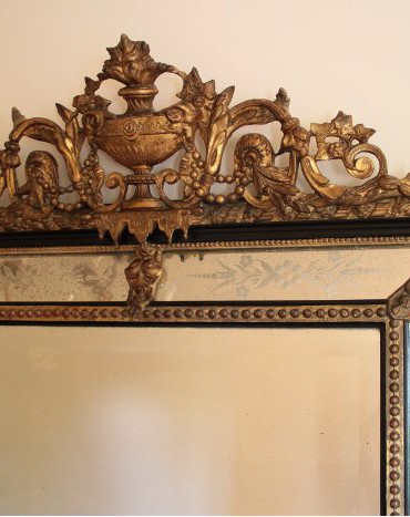 Large French Antique Mirror