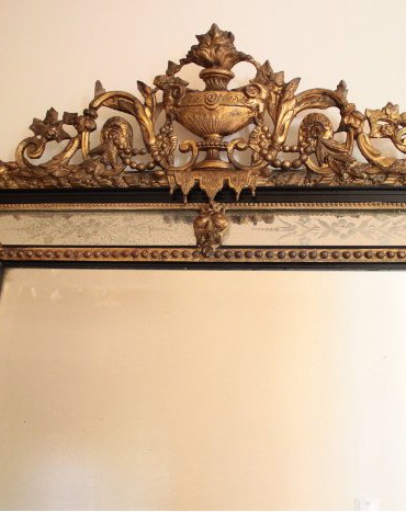 Large French Antique Mirror