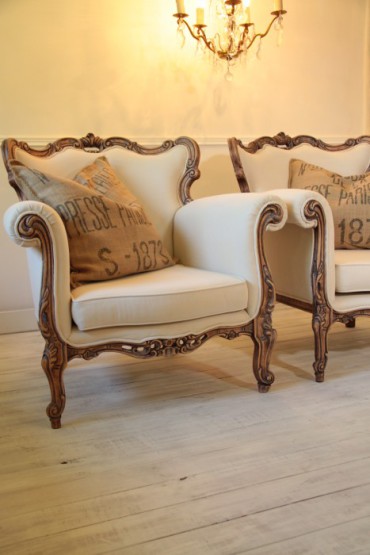 Stunning pair of French Baroque Armchairs