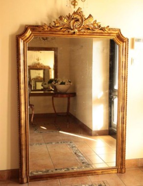 Antique French Louis XVI Gilded Mirror
